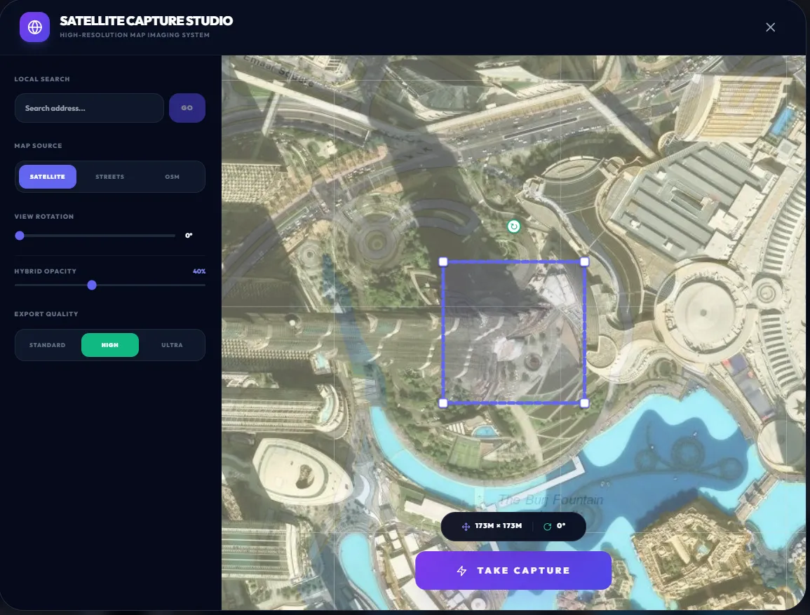 Satellite capture studio